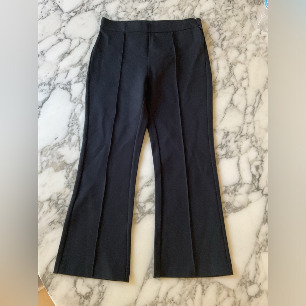 NWT J. Crew Ponte flare Crop pants black Sz 10 Sold Out zipper broken - Picture 6 of 11